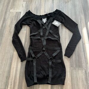 Heartless Clothing: NWT Black Bondage Strap Dress